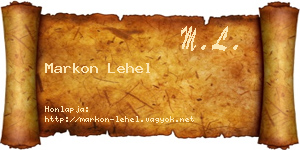 Markon Lehel névjegykártya